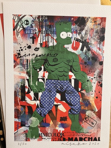 Street art hulk - hulk, simpson