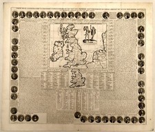 Carte ancienne ANGLETERRE  Atlas Gueudeville Châtelain XVIII ème siècle