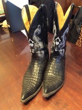 bottes de cowboy homme Go West crocodile noir T12 US occasion 