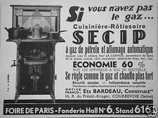 PUBLICITÉ SECIP CUISINIÈRE