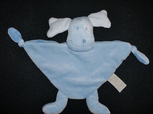 Doudou plat chien bleu cocard - chien,