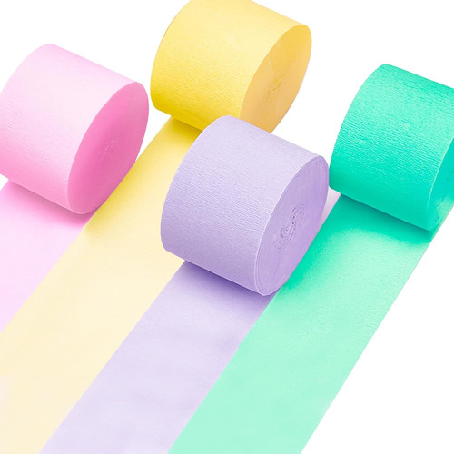 Black crepe paper streamers - black,