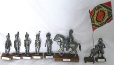 Les étains du prince 8 figurines 5 en bon etat et 3 abimées  premier empire