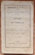 ancien livret de famille - année 1920 - départ. Eure - franco belge - collection
