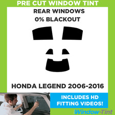 Pour Honda Legend 2006-2016 Pré Coupe Vitre Teintée Arrière 0% Blackout Film