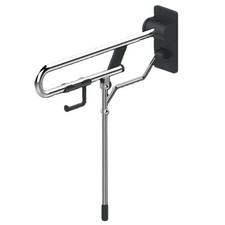 Barre d'Appui Rabattable AKW Rugao avec Pied Ajustable Noir - 12017GR-LS