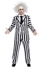 Costume D'Adulte Rayé Noir Et