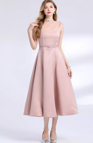 Robe rose poudré élégante - poudré,