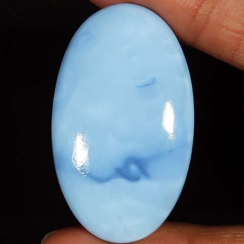 Cabochon ovale opale bleue