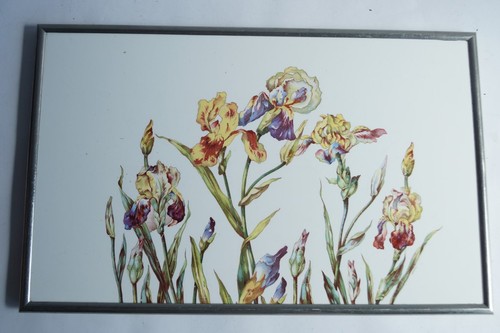 Plateau faïence iris art - plateau,