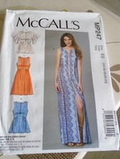 247 PATRON McCALL'S  ROBE TUNIQUE ROMANTIQUE   T  DU 34 AU 50