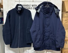 GENUINE SPANISH ARMY / POLICE PARKA GORETEX BLUE W/ LINER NEW COND !!!! MEDIUM