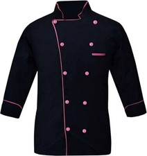 Manteau de Chef noir, veste à