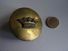 RARE FLEURON D'HARNACHEMENT EN BRONZE ARGENTE COURONNE DE MARQUIS