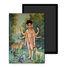 Dattatreya Thrimoorthis Brahma Maha and Shiva-Ravi Varmâ-Magnet Frigo 54x78mm