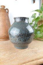 Vase en Céramique Signé "Gérard Burel" - 1963 Normandie, H 20,5 cm