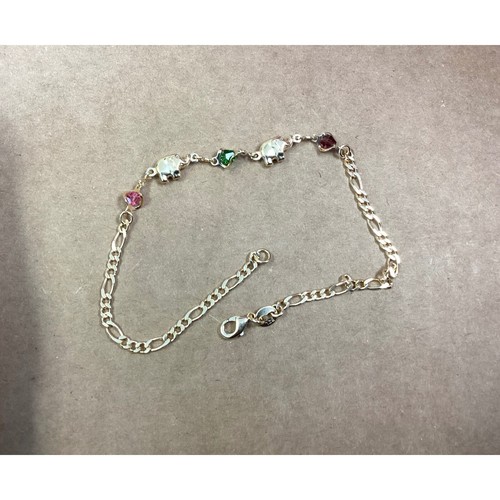 Elephant bracelet gold - gold, tone