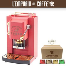 Machine À Café À Dosette Faber Pro Series Deluxe Corail Et Laiton + 50 Dosettes