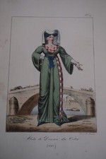 LITHO XIX COULEUR COSTUME