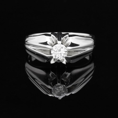 Bague solitaire homme blanc - solitaire,