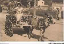 AVQP11-0673-ATTELAGE - Une femme - Ane