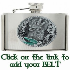 Loup Hurlant Amovible Hip Flasque Boucle Ceinture Biker Américain Chasse Boisson