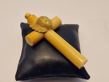 France - Croix de berceau / baptême - décor d'un chérubin - XIX ème