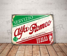 Plaque métal vintage alfa