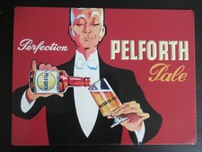PLAQUE METAL SIGN PUB BIERE PELFORTH PALE 30X40cm RELIEF
