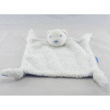 Doudou plat ours blanc bleu bouclettes KALOO - 4808