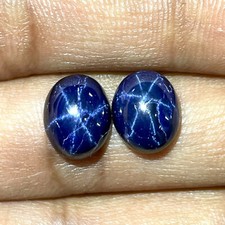 2 Pcs Naturel Étoile Saphir