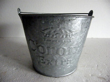 SEAU METAL ZINC ICE BUCKET CORONA VINTAGE IDEAL SEAU CENDRES POT DECO JARDIN 5 L