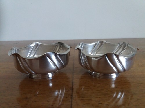 Paire coupelles vintage en - de,