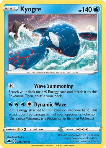 Kyogre reverse holofoil - holofoil,