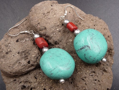 Boucles oreilles tibétaines - boucles,