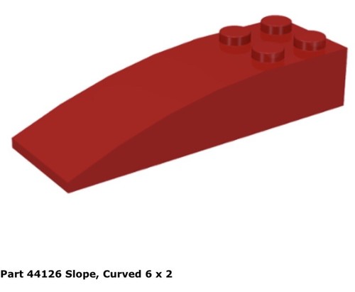 Lego 44126 red slope - 1x,