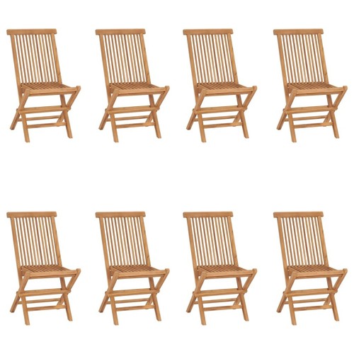 Bois teck massif chaises - 2x,