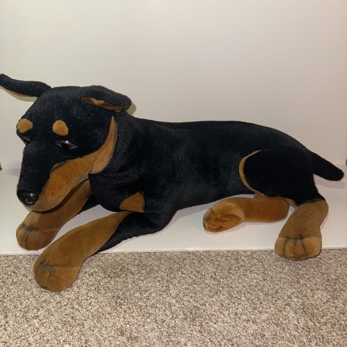 Vtg fine toy doberman - fine, co