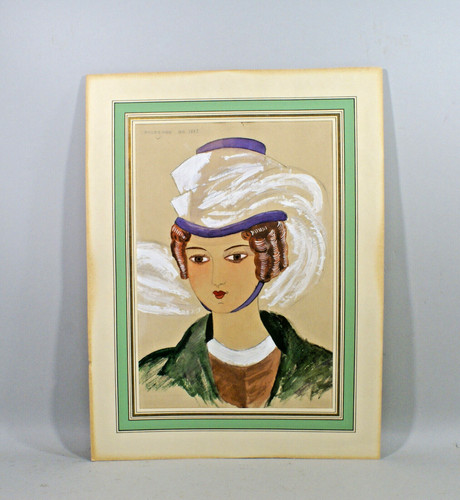 Peinture gouache signée - gouache,,