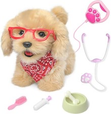 Jouet Chiot Chien Qui Marche Et Aboye Avec Laisses Télécommandées Golden