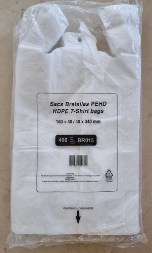 Lot 400 sacs - bretelles, blancs