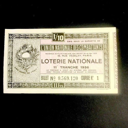 Billet loterie nationale - de,