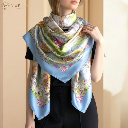 Rare vintage foulard soie - foulard,