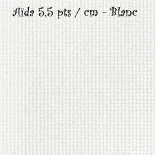 TOILE AÏDA 5,5 pts/cm - BLANC