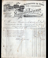 TOURS & CHATEAURENAULT (37) USINE CUIRS "BASSINET & JACQUELIN" Facture en 1901