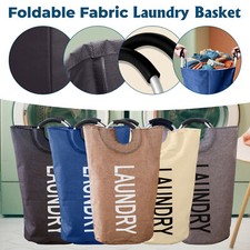 Panier À Linge En Tissu Pliable 40L Sac À Linge Collapsible Bac À Laver