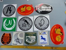 Lot de 11 autocollants sticker Reiten SAAR chevaux poneys Aufkleber VINTAGE D7
