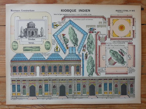 Maquette papier kiosque indien - maquette,