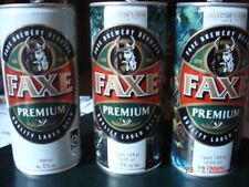 RARE 2 Canettes bière vide collection FAXE 1 Litre + 1 classique