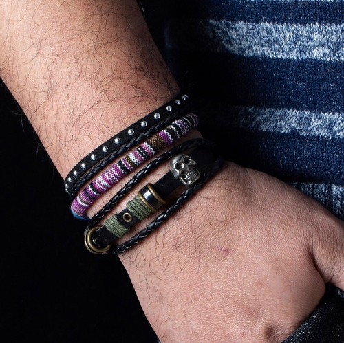 Ensemble bracelets homme - bracelets,